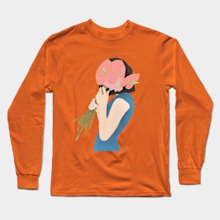 flower shield girl Long Sleeve T-Shirt